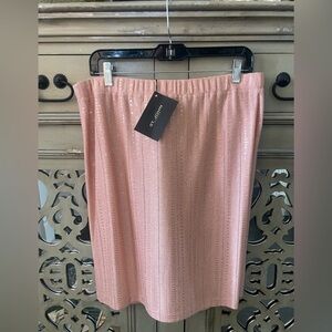 St. John Apricot Crème Blush Sequin Skirt